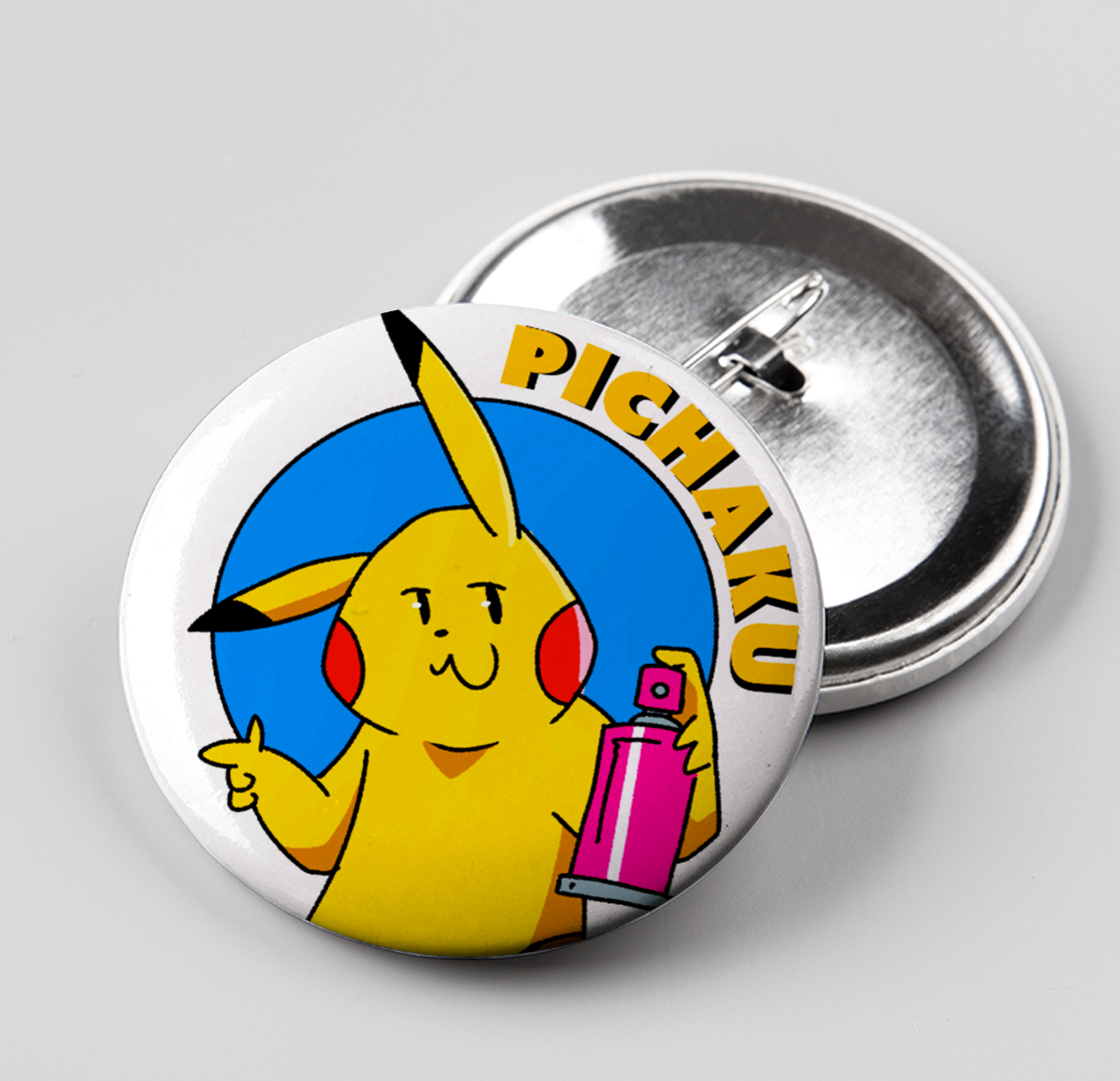 Botton Pichaku - Coleção PokeDesk da dislexia